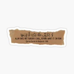 Islamic Quote Aesthetic Sticker - Quran Surah Al-Baqarah 286