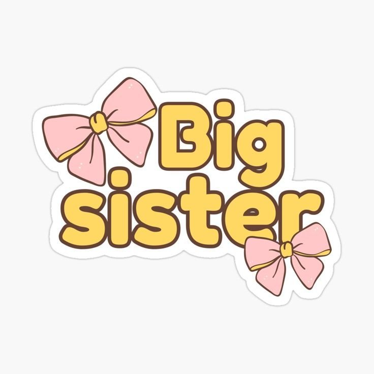 Big Sister Bow Aesthetic Vinyl Sticker
