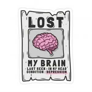 Lost My Brain Aesthetic Waterproof Vinyl Sticker