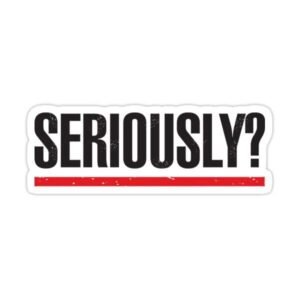 Seriously? Aesthetic Typography Vinyl Sticker