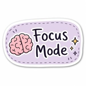 Focus Mode Aesthetic Vinyl Sticker