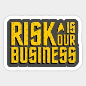 Star Trek 'Risk Is Our Business' Aesthetic Vinyl Sticker