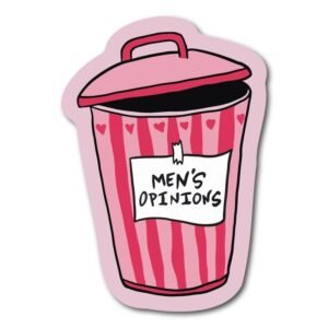 Men's Opinions Trash Can Aesthetic Vinyl Sticker