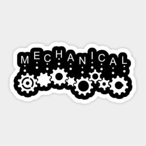 Mechanical Engineering Gear Aesthetic Vinyl Sticker