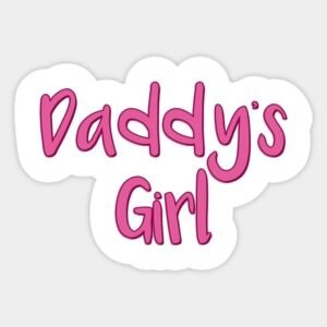 Daddy's Girl Aesthetic Pink Vinyl Sticker