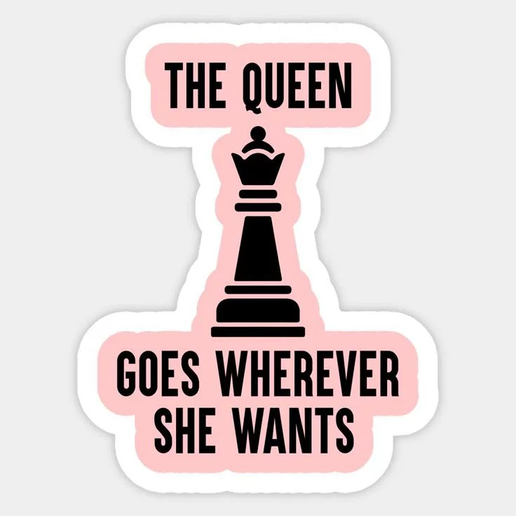 The Queen Goes Wherever She Wants Aesthetic Vinyl Sticker