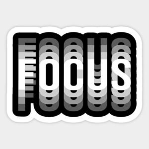 FOCUS Minimalist Typographic Vinyl Sticker