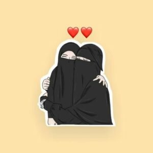 Best Friends Niqabi Duo Aesthetic Vinyl Sticker