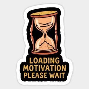 Loading Motivation Hourglass Aesthetic Vinyl Sticker