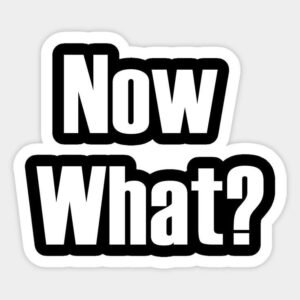 Now What? Typography Aesthetic Vinyl Sticker