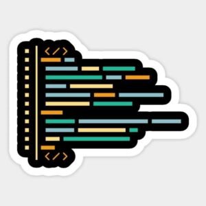 Code Snippet Aesthetic Vinyl Sticker