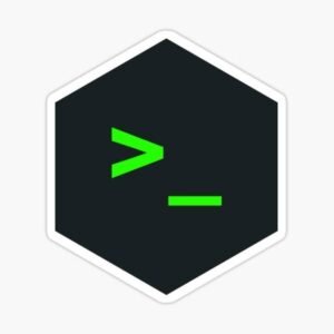 Terminal Command Prompt Hexagon Vinyl Sticker