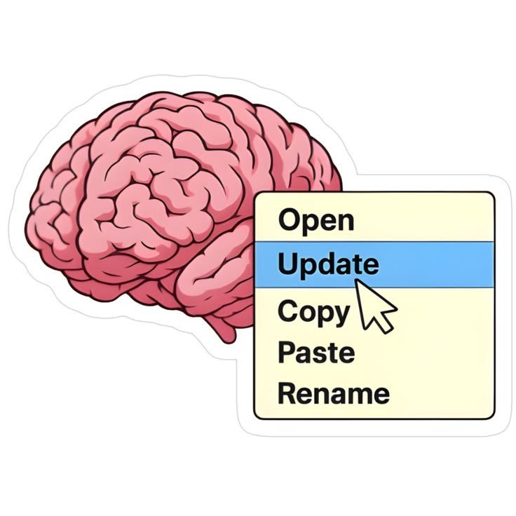 Update Brain Aesthetic Vinyl Sticker